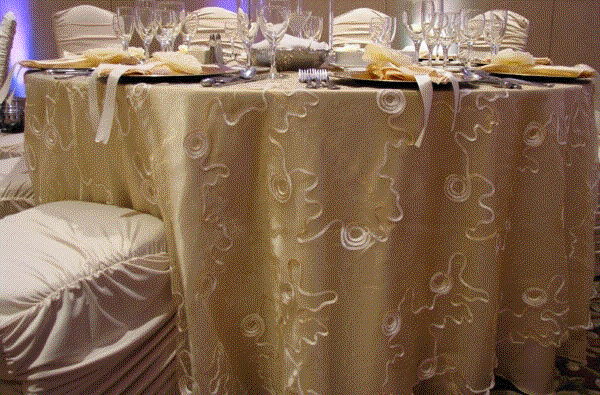 Where to rent IVORY STRING SWIRL LINEN in Fairfield TX